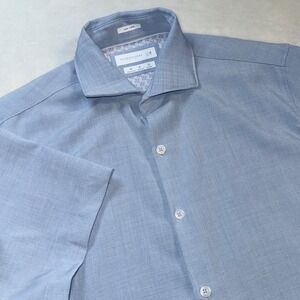 DENIM & FLOWER‎ Ricky Singh Short Sleeve Mens Button Down Business Casual Sz M